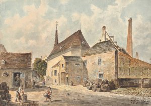 Die Kirche zu St. Marx in Wien by Emil Hutter Oil Painting