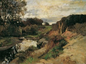 Am Tullnbach bei Plankenberg by Emil Jakob Schindler Oil Painting