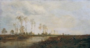 An der Thaya bei Lundenburg I by Emil Jakob Schindler Oil Painting
