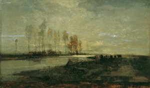 An der Thaya bei Lundenburg II by Emil Jakob Schindler Oil Painting