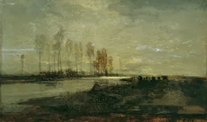 An der Thaya bei Lundenburg II by Emil Jakob Schindler Oil Painting