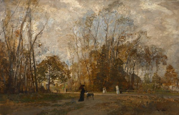 Aus dem Prater  by Emil Jakob Schindler - Hand-Painted Oil Painting Reproduction