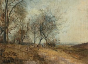 Danube meadows by Emil Jakob Schindler Oil Painting