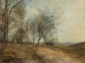 Danube meadows by Emil Jakob Schindler Oil Painting