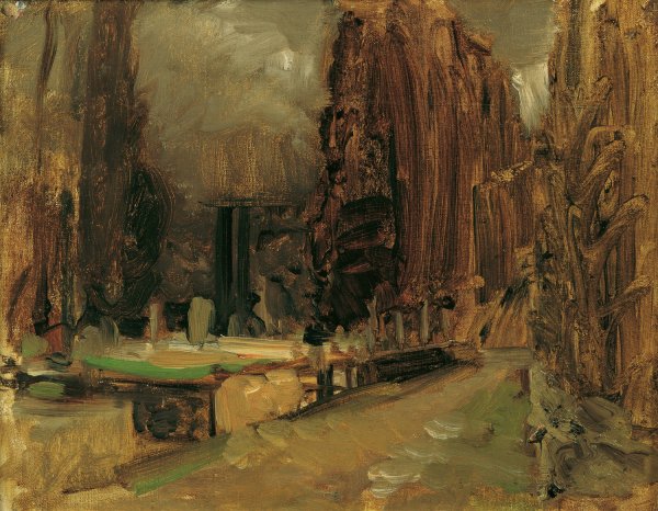 Der Friedhof bei Gravosa bei Ragusa  by Emil Jakob Schindler - Hand-Painted Oil Painting Reproduction