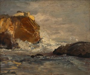 Die Meeresbrandung by Emil Jakob Schindler Oil Painting