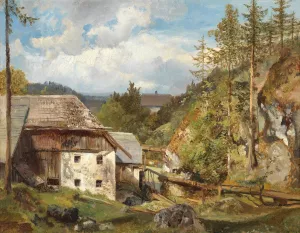Die Muhle im Wald by Emil Jakob Schindler Oil Painting