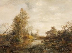 Entenjagd im Prater by Emil Jakob Schindler Oil Painting