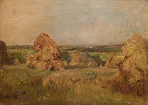 Erntemonat in Plankenberg by Emil Jakob Schindler Oil Painting