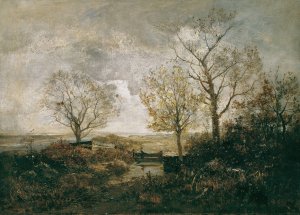 Herbstlandschaft am Fluss by Emil Jakob Schindler Oil Painting