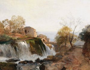 Mill in Valle di Breno near Ragusa by Emil Jakob Schindler Oil Painting
