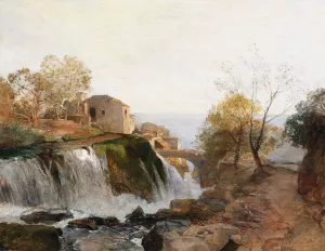 Mill in Valle di Breno near Ragusa by Emil Jakob Schindler Oil Painting