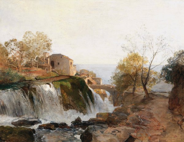 Mill in Valle di Breno near Ragusa by Emil Jakob Schindler - Hand-Painted Oil Painting Reproduction