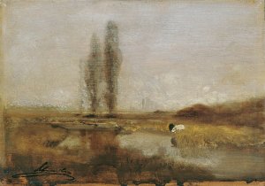 Moorlandschaft bei Lundenburg by Emil Jakob Schindler Oil Painting