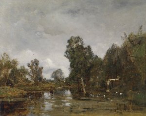 Motiv aus dem Wiener Prater by Emil Jakob Schindler Oil Painting