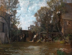 Muhle in Plankenberg by Emil Jakob Schindler Oil Painting
