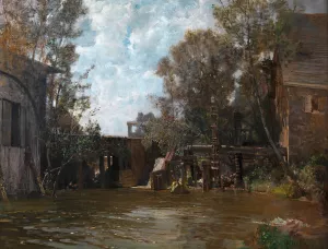Muhle in Plankenberg by Emil Jakob Schindler Oil Painting