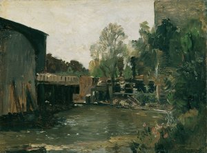 Muhlwehr in Plankenberg by Emil Jakob Schindler Oil Painting