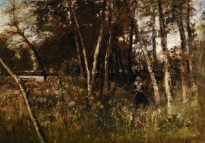 Near The Heustadelwasser, Vienna by Emil Jakob Schindler Oil Painting