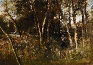 Near The Heustadelwasser, Vienna by Emil Jakob Schindler Oil Painting