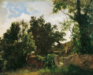 Schlossmauer in Plankenberg by Emil Jakob Schindler Oil Painting