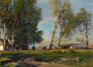 The Prater Gardens, Vienna by Emil Jakob Schindler Oil Painting