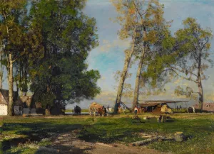 The Prater Gardens, Vienna by Emil Jakob Schindler Oil Painting