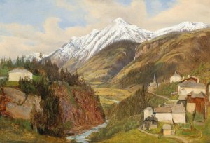 Bad Gastein by Emil Ludwig Lohr Oil Painting