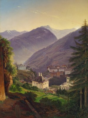 Wildbad Gastein by Emil Ludwig Lohr Oil Painting