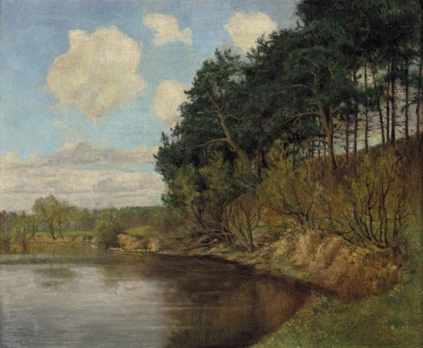 Seenplatte bei Berlin by Emil Orlik - Hand-Painted Oil Painting Reproduction