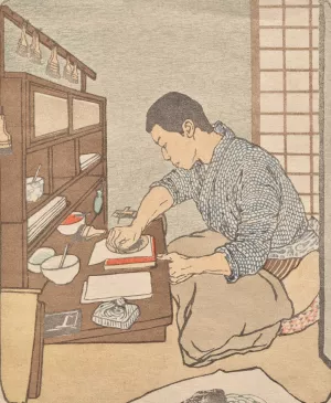 The Japanese Printer by Emil Orlik Oil Painting