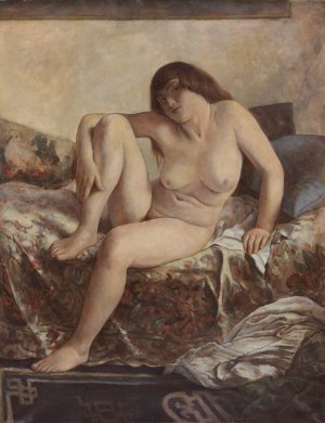 Weiblicher Akt by Emil Orlik Oil Painting