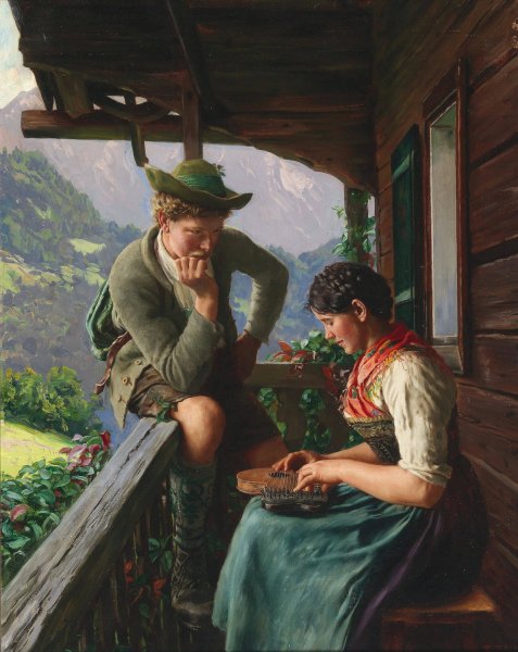 Main Product Photo of A Serenade Painting by Emil Rau