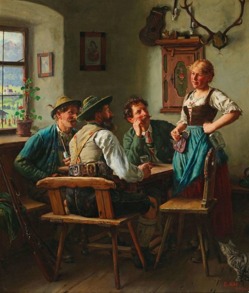 Main Product Photo of At the Inn Painting by Emil Rau