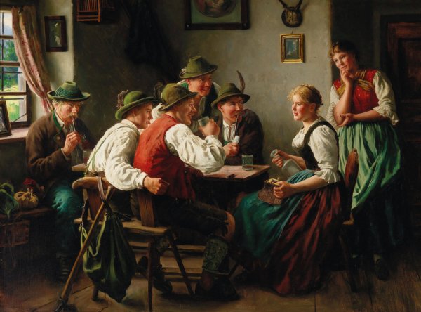 Main Product Photo of The Admirers Painting by Emil Rau