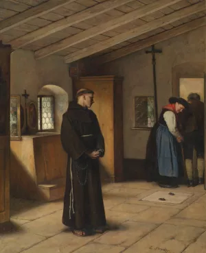 Der Abschied by Emil Strecker Oil Painting