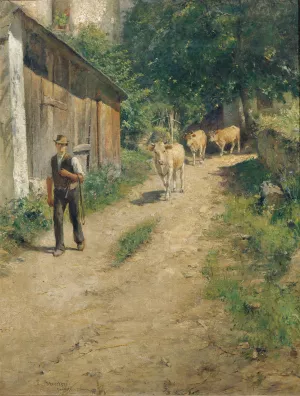 Der Halter kommt Oil painting by Emil Strecker