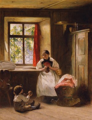 Der Mitarbeiter by Emil Strecker Oil Painting