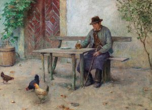 Saurer Jahrgang by Emil Strecker Oil Painting