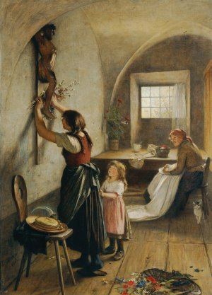 Vor den Feiertagen by Emil Strecker Oil Painting