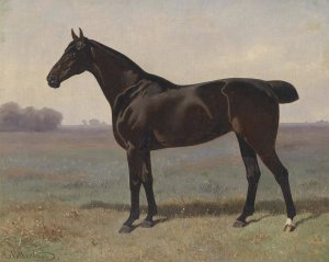 Rappe in Landschaft by Emil Volkers Oil Painting