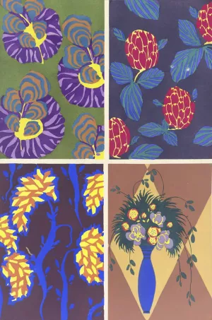 Floreal; dessins and coloris nouveaux Pl.02 by Emile-Allain Seguy Oil Painting