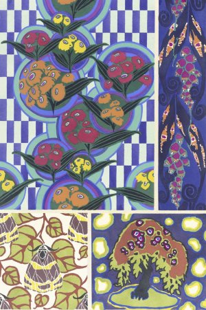 Floreal; dessins and coloris nouveaux Pl.08 by Emile-Allain Seguy Oil Painting