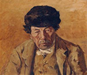 Le vieux garde Nocart a Semide by Emile Barau Oil Painting