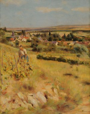Vue sur Chenay by Emile Barau Oil Painting