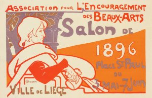 Salon De 1896 by Emile Berchmans Oil Painting
