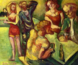 At the Cabaret Oil painting by Emile Bernard