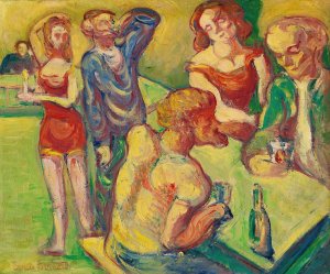 Au Cabaret by Emile Bernard Oil Painting