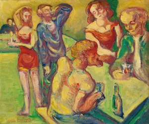 Au Cabaret by Emile Bernard Oil Painting