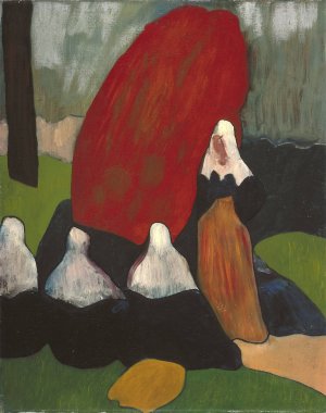 Breton Women with Seaweed by Emile Bernard Oil Painting